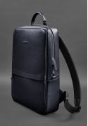 Фото Темно-синій шкіряний чоловічий рюкзак Foster
